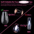 thumbnail image 4 of Nail Tips UNA GELLA Short Coffin Soft Gel, funda completa, 12 tamaños, 4 of 7