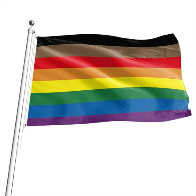 Tapiz con diseño de bandera de gays con forma de arcoíris para colgar en la pared, de anime, 90 x 15