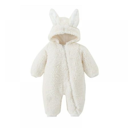 

BULLPIANO Baby Boy Girl Snowsuit Winter Romper Bear Snowsuit Warm Fleece Hooded Romper Jumpsuit Jumpsuit for Baby Girls Boys Snowsuit Winter Outfits