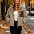 thumbnail image 6 of IUYRTFE Women's Fleece Full-Zip Hooded Jacket Winter Coat Casual Warm Outerwear with Pocket, 6 of 9