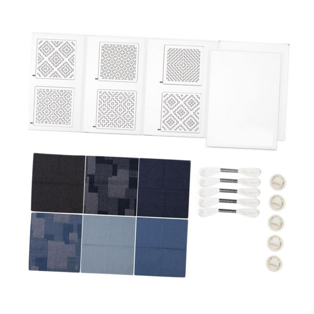 Kit de iniciación de bordado, materiales, hilos, suministros para manualidades, accesorios, juego de costura para bricolaje, posavasos, decoraciones Conjunto B