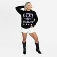 thumbnail image 4 of Women's Gameday Couture Black Kansas State Wildcats Oversized Everyday Star Long Sleeve T-Shirt, 4 of 5