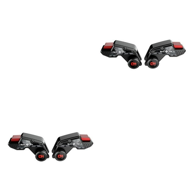 Transemion 1 Pair Game for Shooter Smooth Surface ABS Gaming Trigger Fire Button Workmanship Sweet Gift Equipment Phone Controller Black 2Set
