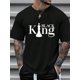 thumbnail image 1 of king print tee shirt, Tees for Men, Casual Short Sleeve T-shirt for summer, 1 of 4