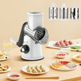 thumbnail image 6 of 3-in-1 Multifunctional Vegetable Cutter | Hand Operated Roller Slicer & Grater | Stainless Steel Blades | Potato Shredder for Kitchen | Easy to Clean & Safe Design, 6 of 7