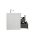 thumbnail image 6 of Modern 36" Wall-Mounted Bathroom Vanity in Glossy White with Resin Top Basin, 6 of 8
