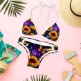 thumbnail image 6 of Starry Sky Sunflower Butterfly Detachable Sponge Adjustable Strap Bikini Set Two-Pack Swimsuits for All Occasions, 6 of 6
