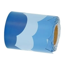 HEANUJJ 1 Roll Of Scalloped Cloud Border Trim For Bulletin Board Blue Self Adhesive Copper Paper Decoration