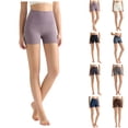 thumbnail image 5 of felwors High Waisted No Front Seam Biker Shorts 4 Inch Inseam Squat Proof Yoga Volleyball Running Navy for Size S, 5 of 9