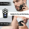 thumbnail image 4 of Head Shavers for Bald Men, 7D Electric Shaver Razor with Nose Hair Sideburns Trimmer, IPX7 Waterproof Wet/Dry LED Display Rechargeable Rotary Shaver 5 in 1 Grooming Kit, 4 of 7