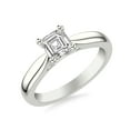 thumbnail image 3 of Kiva Jewel 1.77 Ct Asscher Cut Lab Created Diamond Engagement Ring - 14K White Gold Plated Ring - Wedding Ring for Women's - Perfect Anniversary Gifts for Wife - Stunning Promise Ring for Her, 3 of 7