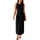 thumbnail image 2 of INSPIRAR CHIC Conjunto de Vestido de Dos Piezas para Mujeres, Vestido A-Line de Manga Larga con Frente Torcido, Color Negro, 2 of 5