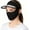 Black, variant on Women's UPF 50+ Ice Silk Face Mask with Visor Brim, Breathable Mesh Sun Shield for Outdoor Hiking Running Cycling, Lightweight UV Protection Half Face Cover for Sports Sky Blue