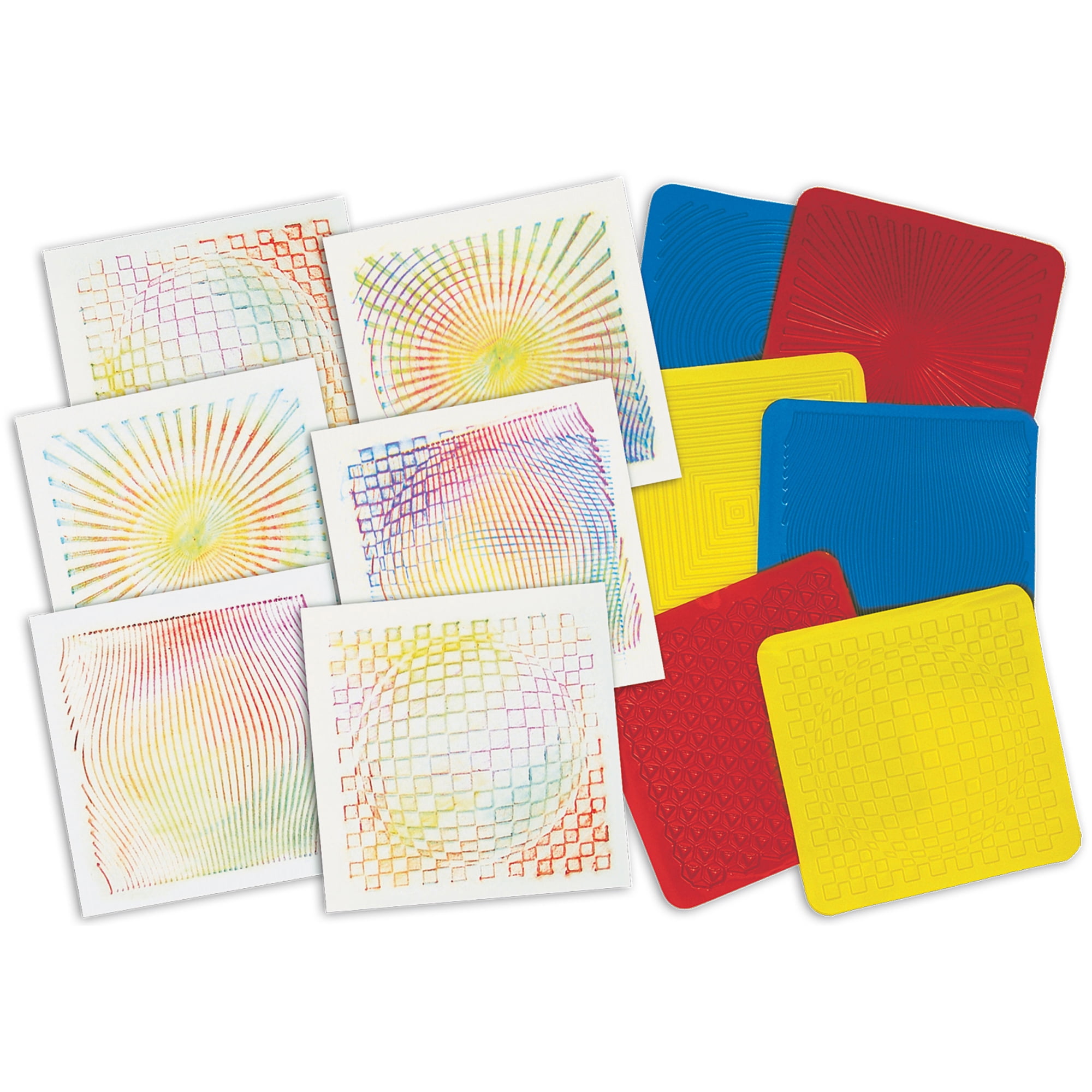 Roylco® Optical Illusion Rubbing Plates, 6 Per Pack, 3 Packs Walmart