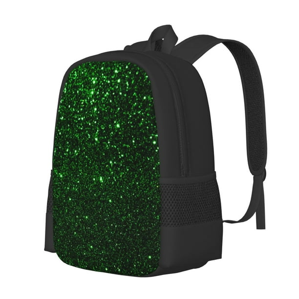 Balery Green Sparkling Mochila para hombre y mujer - Tela Oxford 600D resistente - Gran capacidad, resistente al agua, ideal para la escuela, viajes y senderismo