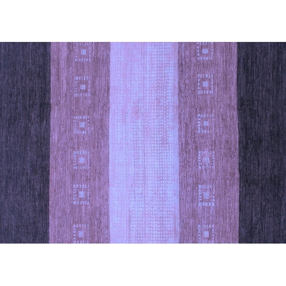 Ahgly Company Indoor Rectangle Abstract Blue Modern Area Rugs, 2' x 5'