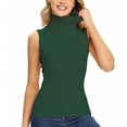 thumbnail image 3 of ANYFIT WEAR Womens Mock Turtleneck Tank Top Sleeveless SLim Fit Top Basic Solid Layer Shirt, 3 of 7