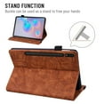 thumbnail image 3 of Galaxy Tab S8 Ultra 14.6-inch (2022) Case,Dteck Shockproof Card Holder Wallet Case Embossed PU Leather Kickstand Hybrid Rubber Folio Protective Cover for Samsung Tab S8 Ultra X900 X906,Brown, 3 of 4