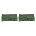 thumbnail image 1 of Minnieouse Diadema de ganchillo Banda para la cabeza deportiva Banda ancha de alta elasticidad Accesorios para el peinado del cabello para Yoga Ejercito verde 2piezas Minnieouse CBP380821, 1 of 6