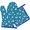 Blue-1, variant on Festive Season Printed Oven Mitt And Potholder 2 Piece Set For Hot Cookware Gripping