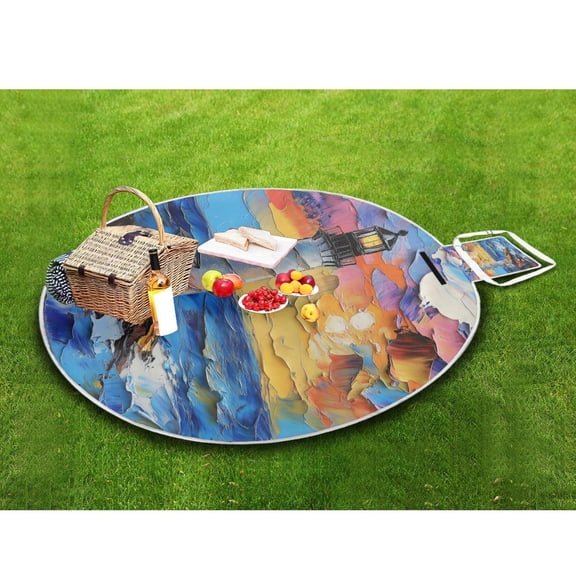 Picnic Blankets Teencool Beach Blanket Creatively Guiding Light Pattern Outdoor Blanket for Travel