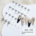 thumbnail image 3 of Pegatinas para uñas con relieve tridimensional de cristal, lazo de diamante, lazo blanco y negro, lindas calcomanías adhesivas 3D para decoraciones, 3 of 5