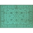 thumbnail image 1 of Ahgly Company Indoor Rectangle Oriental Turquoise Blue Traditional Area Rugs, 2' x 4', 1 of 4