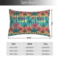 thumbnail image 2 of Honeii Hawaii Palms Print Pillow Cases,Plush Throw Pillow Covers,Decorative Pillowcase for Sofa, Couch, Living Room-14"x20", 2 of 6