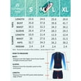 thumbnail image 2 of Charmo Women Two Piece Rash Guard Long Sleeve Zipper Swimsuits UV UPF 50+ Swim Shirt Bathing Suit with Boyshort Bottom, 2 of 8