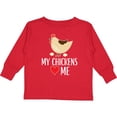 thumbnail image 3 of Inktastic My Chickens Love Me Boys or Girls Long Sleeve Toddler T-Shirt, 3 of 5
