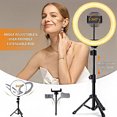 thumbnail image 2 of Ring light with tripod, 10-inch selfie ring light, adjustable LED ring light for live broadcast makeup, 2 of 2