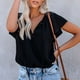 thumbnail image 1 of Puntoco Moda Mujer Casual Cuello en V Sólido Corto Volantes Manga Camiseta tops Blusa Puntoco Puntoco-4760, 1 of 9