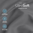 thumbnail image 3 of Juego de sábanas Bare Home King gris 1800 ultra suave, 3 of 9