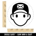 thumbnail image 2 of Occupation Mail Delivery Man Icon Rubber Stamp for Scrapbooking Crafting Stamping - Large 1-1/4 Inch, 2 of 7