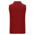 thumbnail image 4 of Lovskoo Womens Fuzzy Sherpa Fleece Jacket Lightweight Vest Cozy Stand Collar Sleeveless Cardigan Zipper Waistcoat Outerwear With Pocket Red, 4 of 6