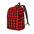 thumbnail image 1 of Fotbe Retro red and Black Houndstooth Mochila de Lona con Estampado, Mochila Duradera, Mochila Versátil de Alta Calidad, Mochila Compacta Vintage-Small, 1 of 5