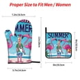 thumbnail image 2 of Sikiie Beach Flamingo Trio Oven Mitts and Pot Holders, Silicone Oven Gloves, Heat Resistant Oven Mitts 4Pcs Set, 2 of 6