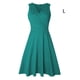 thumbnail image 3 of Guardurnaity Vestido corto plisado, vestido veraniego de cintura alta, playa, vacaciones, escuela, graduación, fiesta, noche, verano, ropa femenina, Vestidos Verde L Guardurnaity AP010963-18, 3 of 6