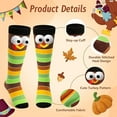 thumbnail image 6 of Funny Thanksgiving Turkey Knee-High Running Socks-Colorful Striped Holiday Crazy Cute Socks for Men Women Adult Kids-Thanksgiving Christmas Fall Gag Gifts Stocking Stuffers, 6 of 6