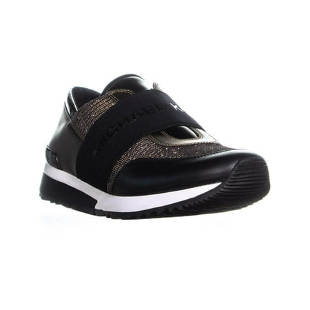 Womens MICHAEL Michael Kors MK Trainer Sneakers, Black/Bronze/Silver