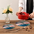 thumbnail image 7 of SKYSONIC Lotus Pond Blooming Pot Holders Trivets, 2 Pcs Heat Resistant Trivets,Waterlily Flower Cotton Thread Weave Mats for Hot Pads Pans Pot Bowl Teapot for Kitchen Decor, 7 of 7