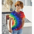 thumbnail image 5 of Aideaone Boys Girls Tie Dye Shirt Hippies Senior Rainbow Tees T Shirts for Kids 4-14 Years, 5 of 8