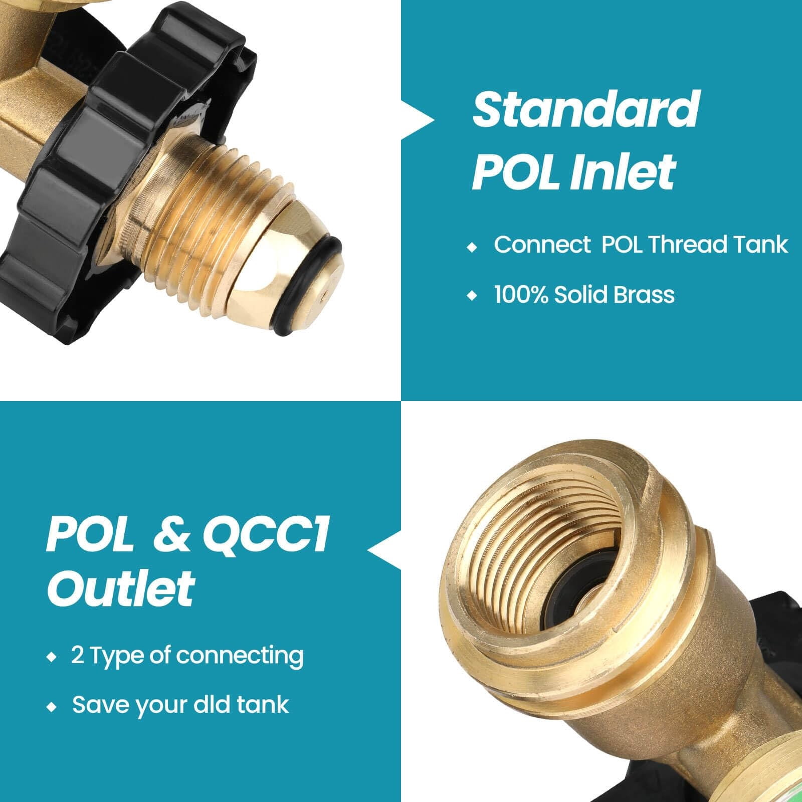 Propane Tank Fittings Types OPD ACME Filling Adapter