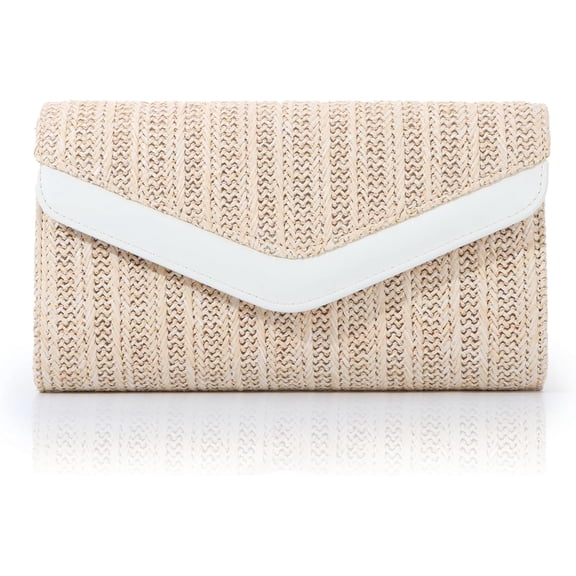Women's Woven Straw Clutch Bag Beach Bag Envelope Clutch Handbag Tote Bag