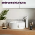 thumbnail image 4 of Brushed Nickel Tall Bathroom Faucet, Single Handle Vessel Sink Faucet with 1.5 Gpm Flow Rate, 4 of 5