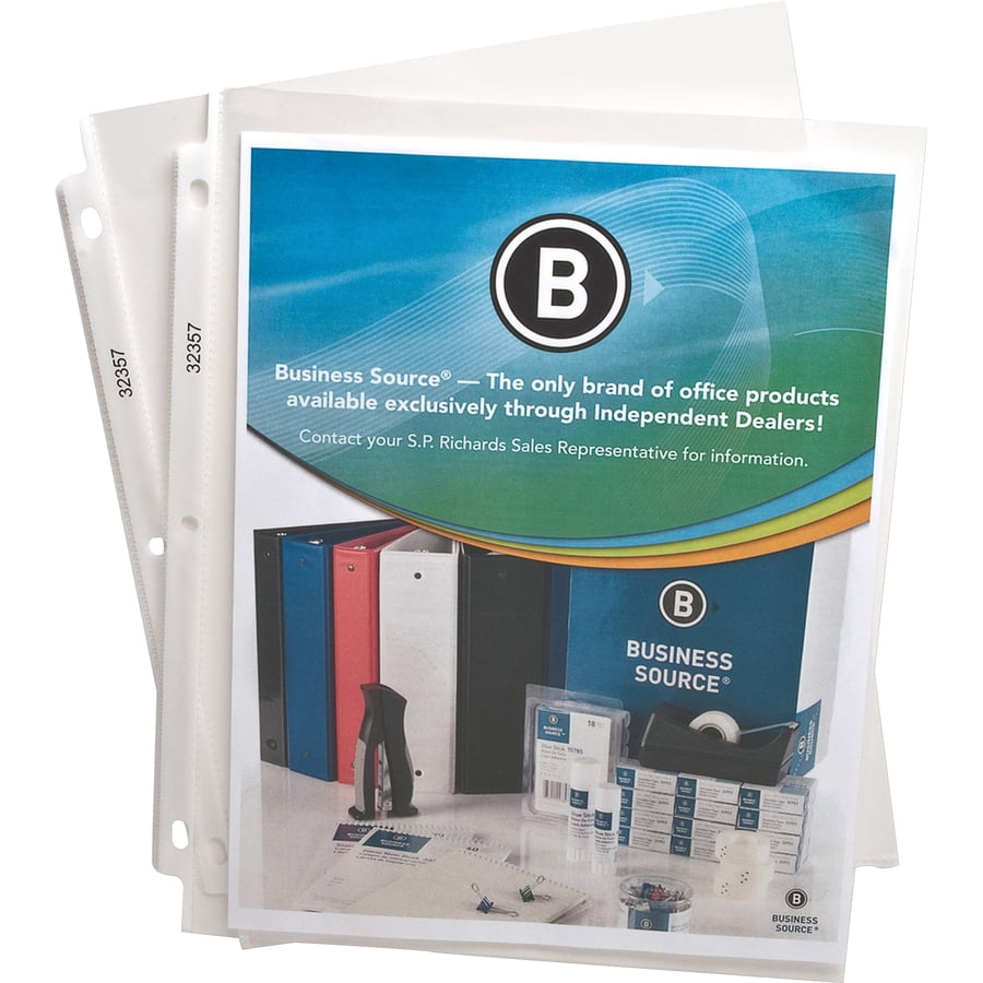 Business Source, BSN32357, Sheet Protectors, 50 / Pack, Clear