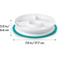 thumbnail image 4 of Oxo Tot Stick & Stay Divided Plate, Teal, Suction Divided Plate, 4 of 6