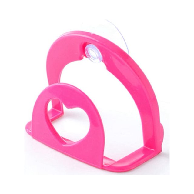 Colgador de pared con ventosa, organizador multifuncional para cocina y baño, gancho de almacenamiento (rojo rosa)