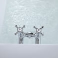 thumbnail image 5 of SUMERAIN Wall Mount Tub Faucet Vintage Leg Tub Filler 3-3/8 Inch Center High Flow Chrome, 5 of 7