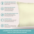 thumbnail image 3 of Spasilk Satin Pillowcase for Hair and Face Beauty, King Size, 1 Pack, Ivory Beige, 3 of 8